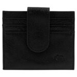 Genuine African Leather Gloss Black Wallet With Clip Closure - Image 24