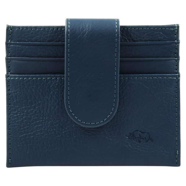 Genuine African Leather Blue Wallet With Clip Closure - Image 23