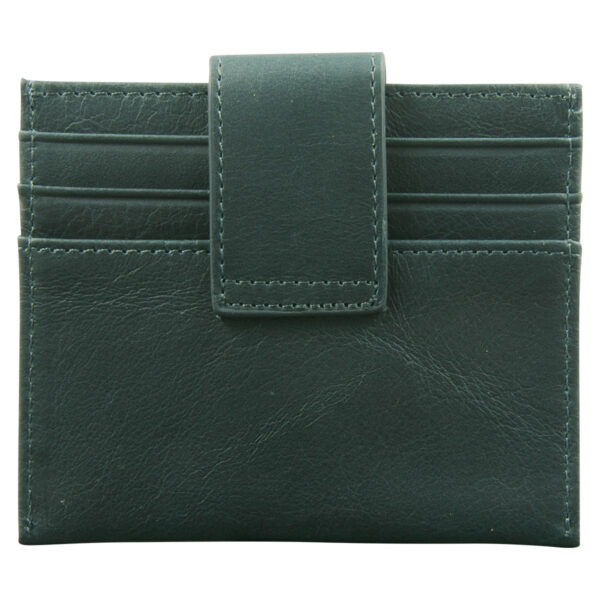 Genuine African Leather Dark Charcoal Wallet With Clip Closure - Image 18