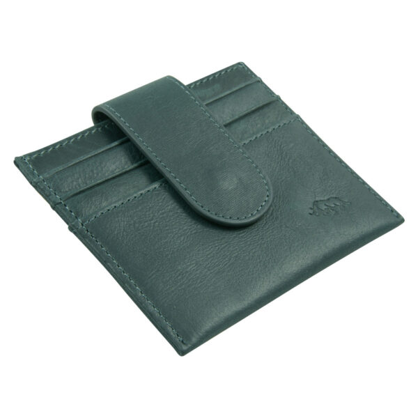 Genuine African Leather Dark Charcoal Wallet With Clip Closure - Image 19