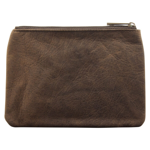 Genuine African Leather Medium Dark Brown Coin Purse - Image 18