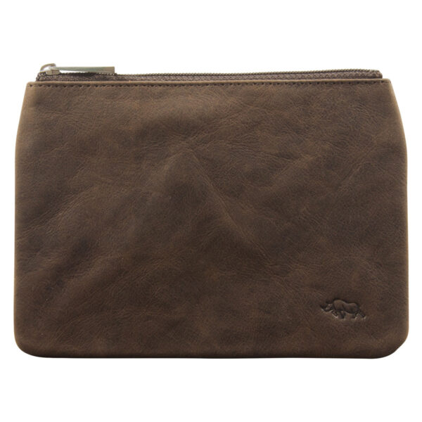 Genuine African Leather Medium Dark Brown Coin Purse - Image 17