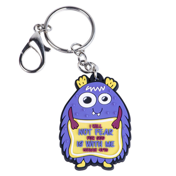 I Will Not Fear For God Is With Me Key Ring - Isaiah 41:10 - Image 1
