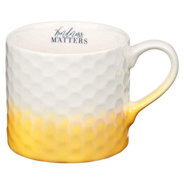 Kindness Matters White & Yellow Ceramic Mug - Proverbs 16:24 - Image 12