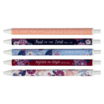 Hope In The Lord Five Piece Retractable Pen Set - Proverbs 3:5 - Image 3