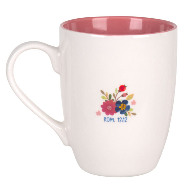 Be Joyful in Hope Pink Interior Ceramic Mug - Image 9