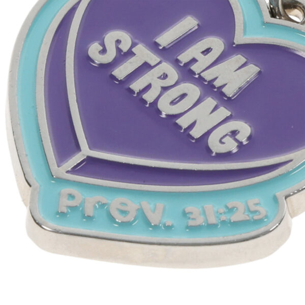 I Am Strong Metal Key Ring with Charm - Image 20