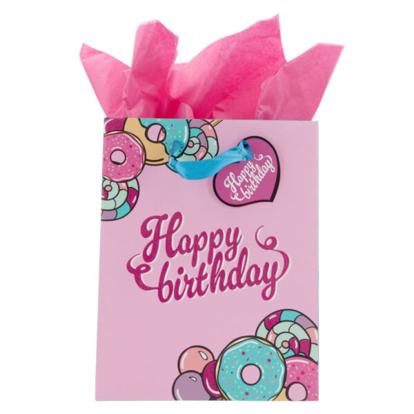 Rejoice in the Lord Always - Happy Birthday Medium Gift Bag with Gift Tag - Image 13