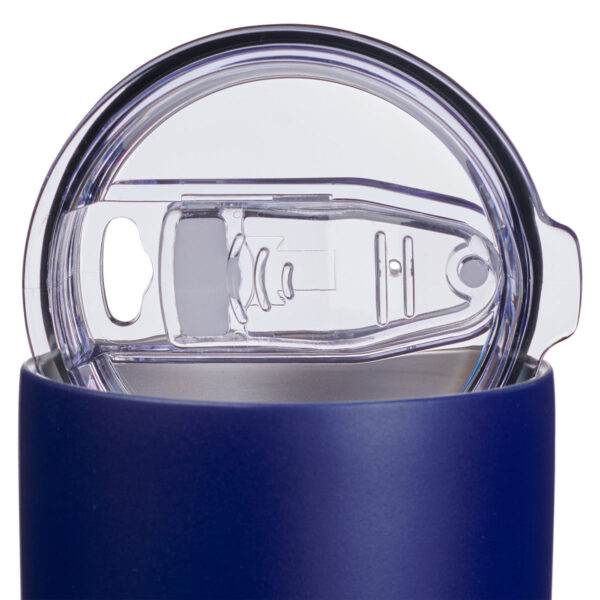 Be Strong and Courageous Navy Stainless Steel Travel Mug - Image 3