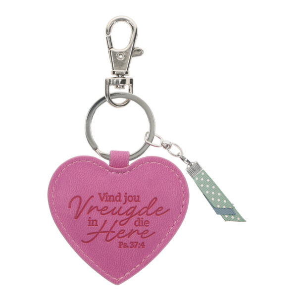 Vind Vreugde in die Here Afrikaans Faux Leather Key Ring with Charm - Image 7