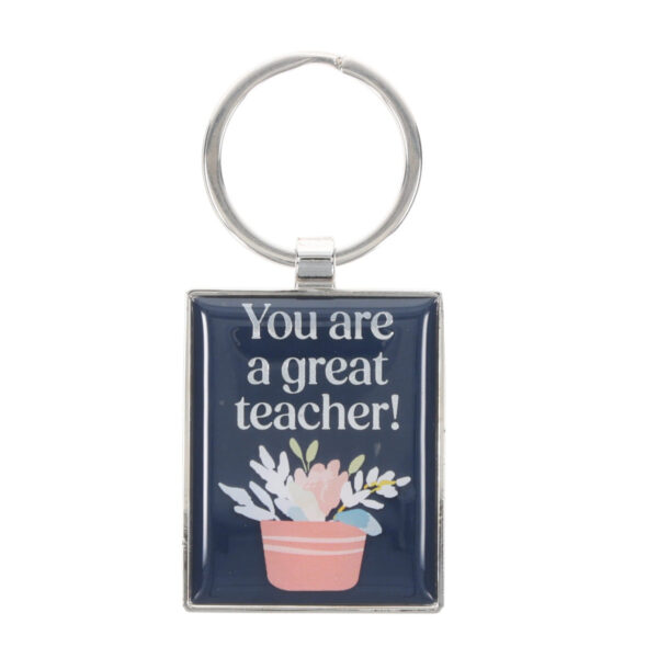 You Are a Great Teacher Epoxy Metal Key Ring - Image 4