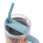 Joy Comes in the Morning Large Stainless Steel Mug with Handle and Straw - Image 3