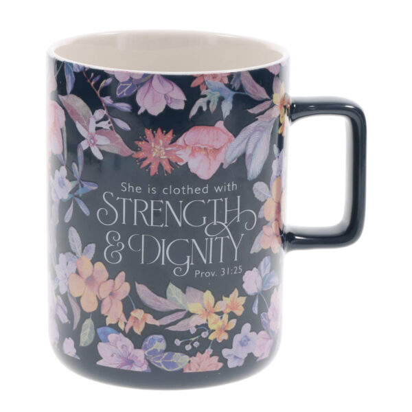 She Is Clothed with Strength and Dignity Ceramic Mug - Image 4