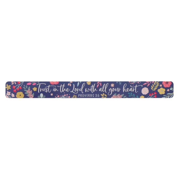Trust in the Lord with all Your Heart Large Blue Magnetic Strip - Image 1