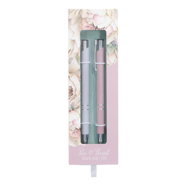 Botanical Peonies Pen and Pencil Set - Image 1