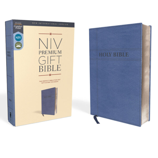 NIV Navy Imitation Leather Premium Gift Bible Red Letter Comfort Print - Image 21