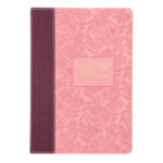 Be Still and Know Pink and Burgundy Faux Leather Journal - Image 6