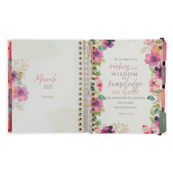 2026 Diary - 18-Month Planner for Women - Grace upon Grace - Wirebound - Image 4