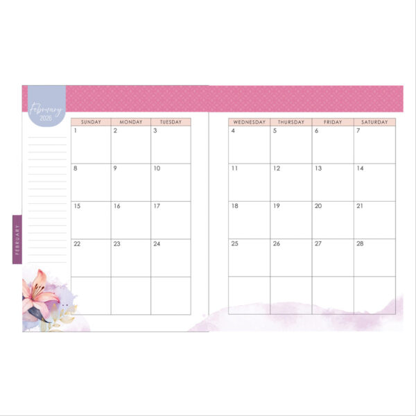 2026 Diary - 18-Month Planner for Women - He Restores My Soul - Wirebound - Image 3