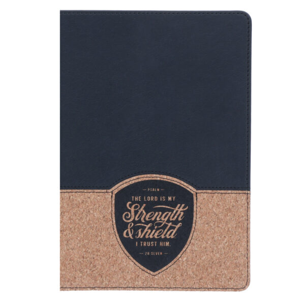 The Lord Is My Strength and Shield, I Trust Him Faux Leather Journal - Image 1