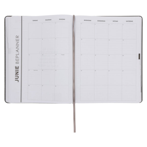 2026 A4 Dagboek - Professionele Jaarbeplanner - Soek Julle Krag in die Here - Kunsleer - Image 6