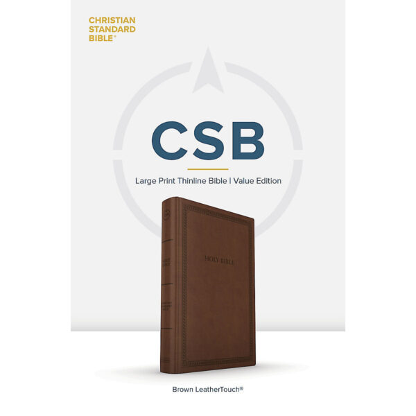 CSB Brown Imitation Leather Thinline Value Edition Bible Large Print - Image 8