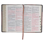 KJV Brandy & Dark Brown Genuine African Leather Bible Giant Print Indexed Red Letter - Image 34