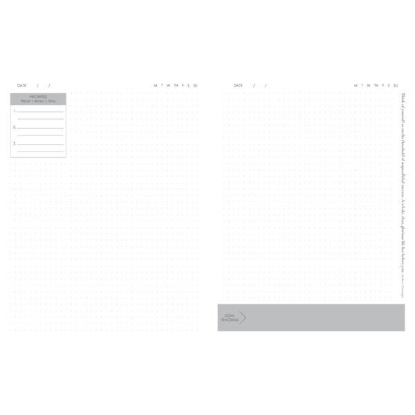 Baxter Undated Planner A4 Grey (Durable Synthetic Fibre Flexcover) - Image 23