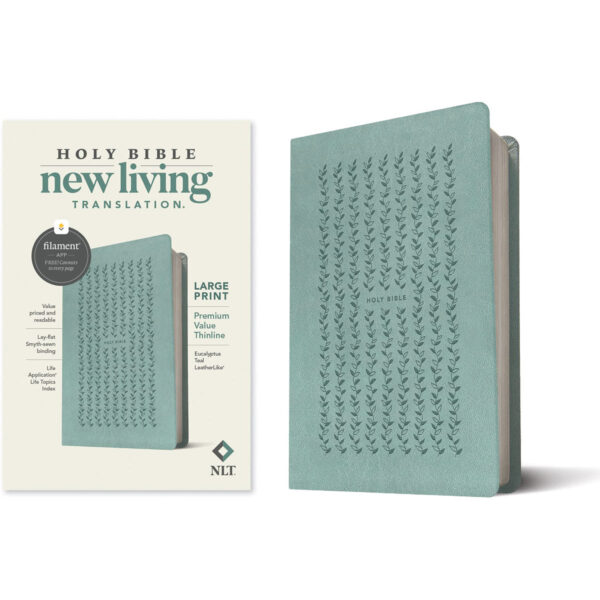 NLT Filament Premium Value Thinline Bible, Large Print, Eucalyptus Teal (Imitation Leather) - Image 17