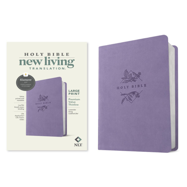 NLT Lavender Imitation Leather Filament Premium Value Thinline Bible Large Print - Image 5