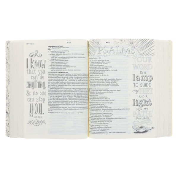 NLT Cream Floral Paperback Inspire Filament-Enabled Bible - Image 26