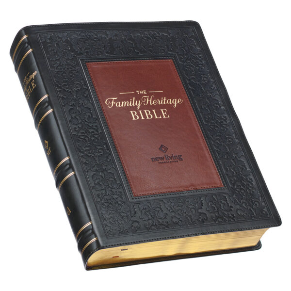 NLT Dark Olive And Brown Faux Leather Flexcover The Family Heritage Bible - Image 15