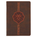 Strength and Courage Brown Lion Faux Leather Journal - Image 9