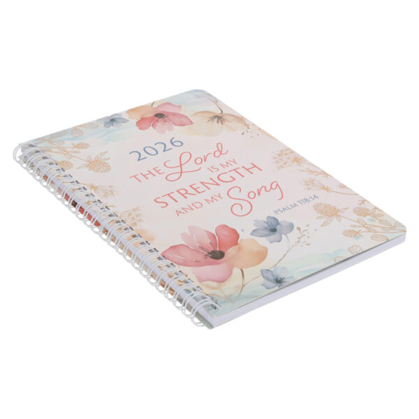 2026 Diary - Daily Planner - The Lord Is My Strength and My Song - Wirebound - Image 2