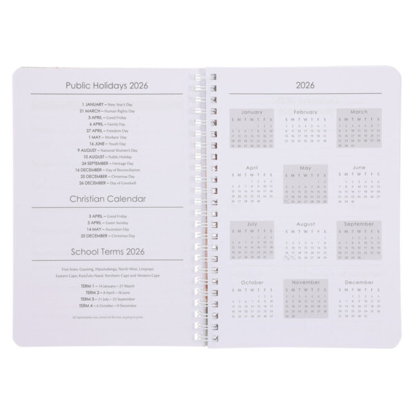 2026 Diary - Daily Planner - The Lord Is My Strength and My Song - Wirebound - Image 4