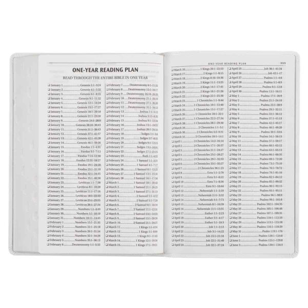 KJV White Faux Leather Thinline Large Print Bible With Thumb Indexing - Image 27