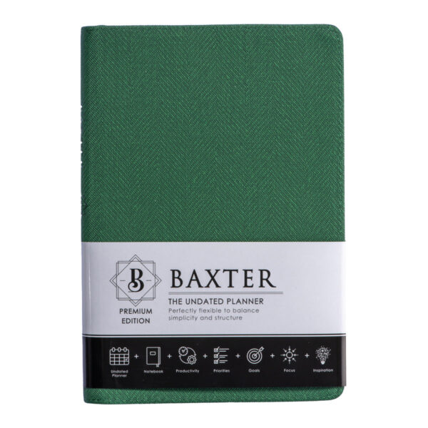 Baxter Undated Planner Premium Edition Green (Durable Synthetic Fibre Flexcover With Zip) - Image 31