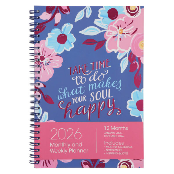 2026 Diary - Daily Planner - Inspirational - Take Time - Wirebound - Image 1