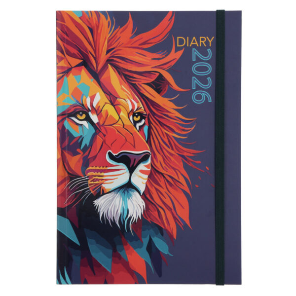 2026 A5 Diary - Daily Planner - Lion - Paperback - Image 1