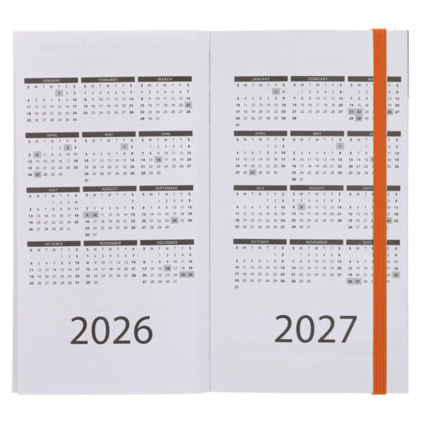 2026 Pocket Diary - Daily Planner - Teal and Orange - Paperback - Image 4