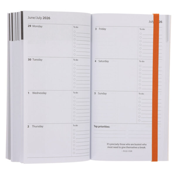 2026 Pocket Diary - Daily Planner - Teal and Orange - Paperback - Image 7