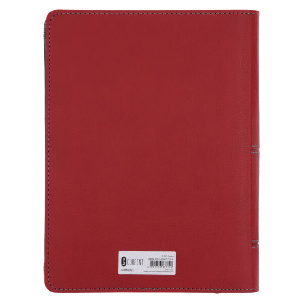 2026 John Maxwell A5 Diary - Daily Planner Red and Grey - Imitation Leather with Zip - Image 2