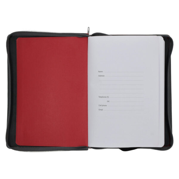 2026 John Maxwell A5 Diary - Daily Planner Red and Grey - Imitation Leather with Zip - Image 4