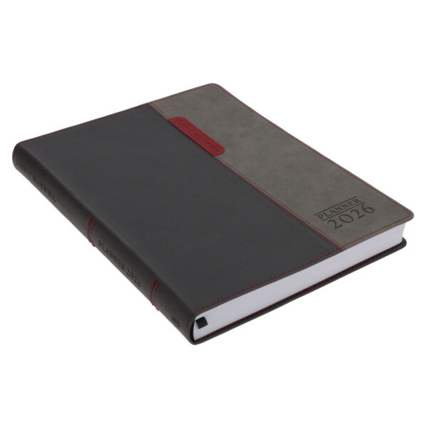 2026 John Maxwell A4 Diary - Daily Planner Red and Grey - Imitation Leather - Image 3
