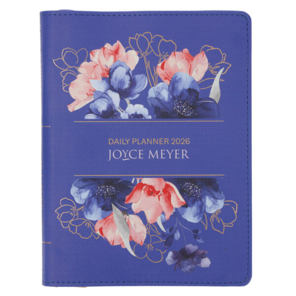2026 Joyce Meyer A5 Diary - Daily Planner - Imitation Leather with Zip - Image 1