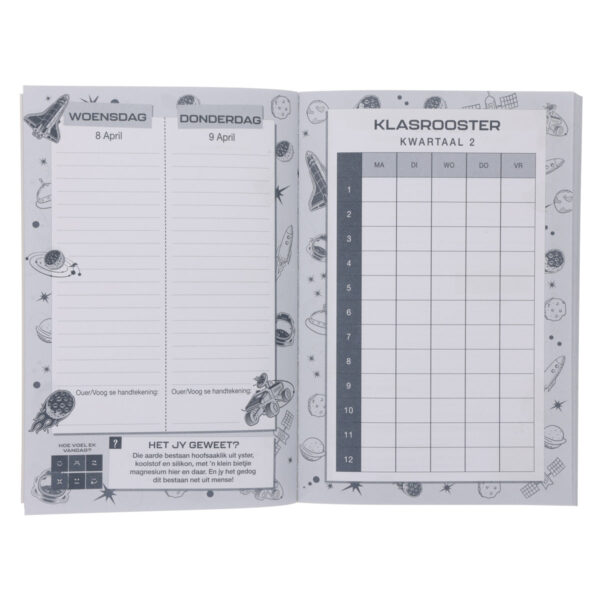 2026 Skooldagboek - Dagbeplanner vir Seuns - Mik vir die Sterre - Sagteband - Image 7