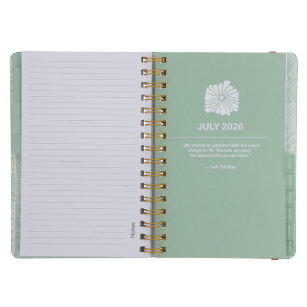 2026 A5 Diary - Daily Planner - Retro Flower Box - Wirebound - Image 5