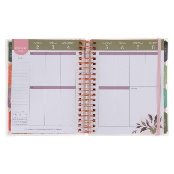 2026 Diary - 18-Month Planner for Women - Thankful Grateful Blessed - Wirebound - Image 7