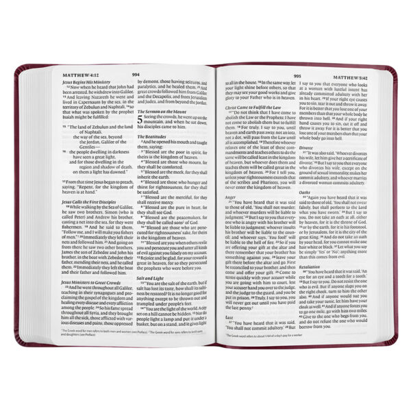 ESV Raspberry Floral Design Imitation Leather Value Thinline Bible - Image 3