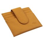Genuine African Leather Yellow Wallet With Clip Closure - Image 26
